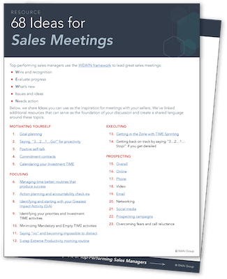 68 Ideas for Sales Meetings